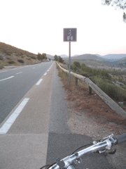 cycle lane on the D559 from Marseille towards Cassis and La Ciotat