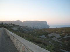 the sea from the D559 near Cassis