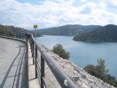 lake above the dam