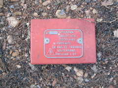 20 kV cable sign