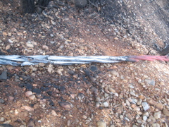 burnt 20 kV cable