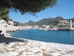 Cassis from the rocks west of the marina