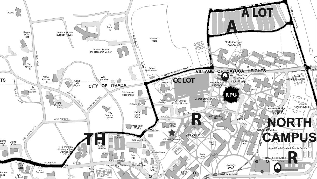map of Cornell University North Campus