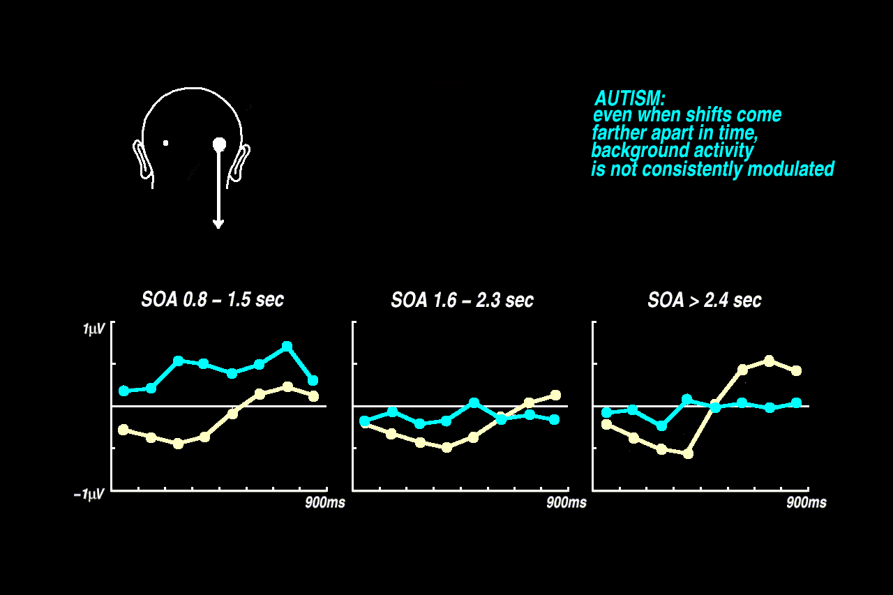 previous autistic EEG results (long SOA)