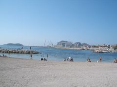 the beach