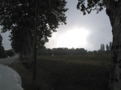 sun breaking through the clouds near Meyrargues