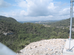 looking back at Gréoux-les-Bains from the top of the hill