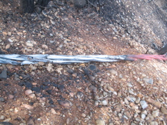 burnt 20 kV cable