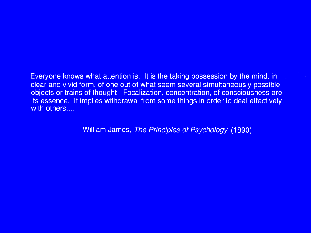 William James on attention
